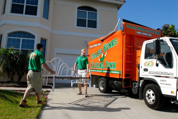 Donating items before a move is a great way to lessen the load, and make the overall cost of the move less expensive. (Photo courtesy of College Hunks Hauling Junk)